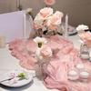 Cheesecloth Table Runner Wrinkled Boho Table Runner 6ft 10ft 13ft Rustic Farmhouse Table Runner for Wedding Engagement Bridal Shower Party Decoration