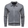 AIOPESON Mens Business Jacket 100% Cotton Solid Color Autumn Winter Warm Social Office Outerwear Zipper Jacket for Men