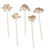 5PCS Elegant Dangling Hair Pin Hair Styling Accessory Charm Flower Hair Stick For Traditional Costume Updos Decoration
