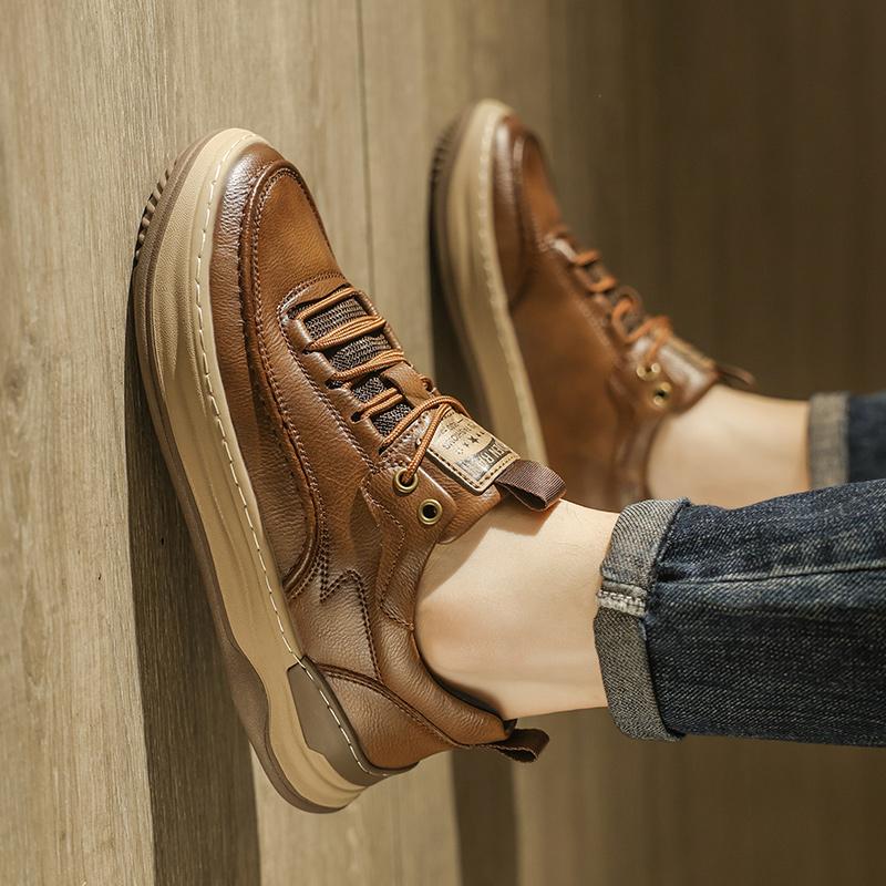 Tênis Masculino Couro Sapatos Casuais