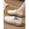 Woman Footwear Low Leather High on Platform Shoes for Women Loafers White Casual Daily Routine Autumn Offer Korean Fashion 2025