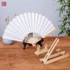 Fan Stand, Fan Holder, Fan Base, Palace Fan Stand, Long-Handled Bamboo Solid Wood Chinese Style Folding Fan Stand, Stand for Holding Fans