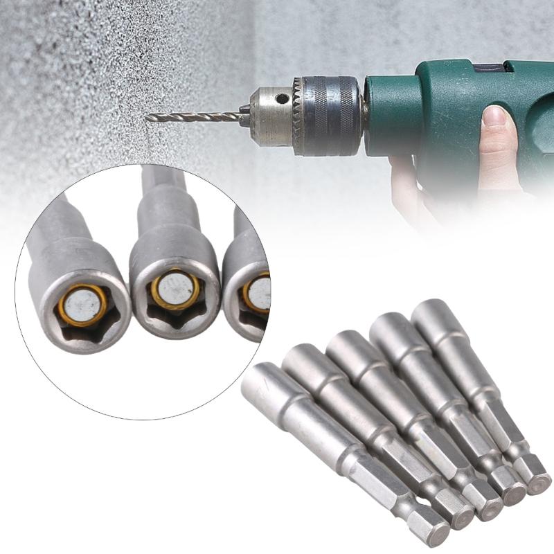 1/4"Socket Strong Magnetic Hexagons Nut Driver for Stable Drilling for DIY Projects Easily Fit Into Various Condition