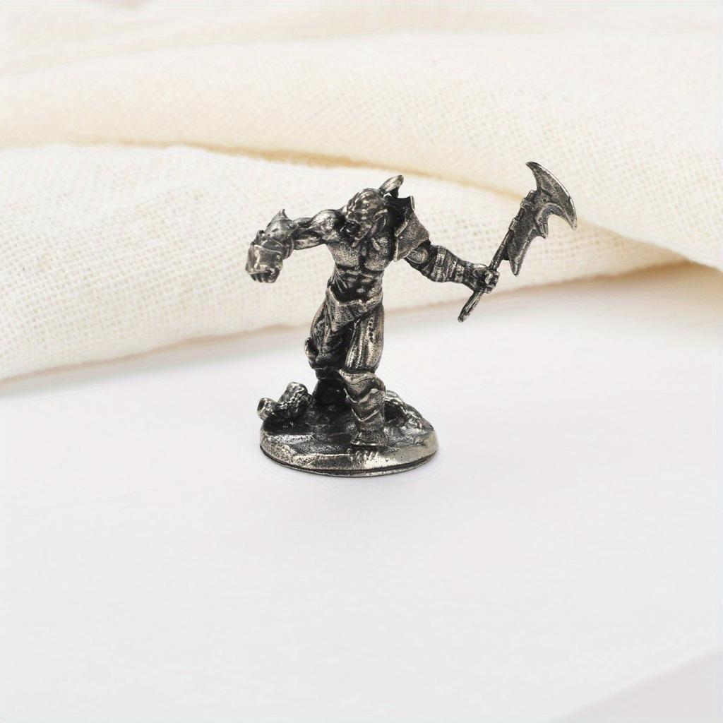 Vintage White Brass Warcry Orc Soldiers Models Desktop Ornaments Decorations Game Miniature Figurine Accessories Men Gifts