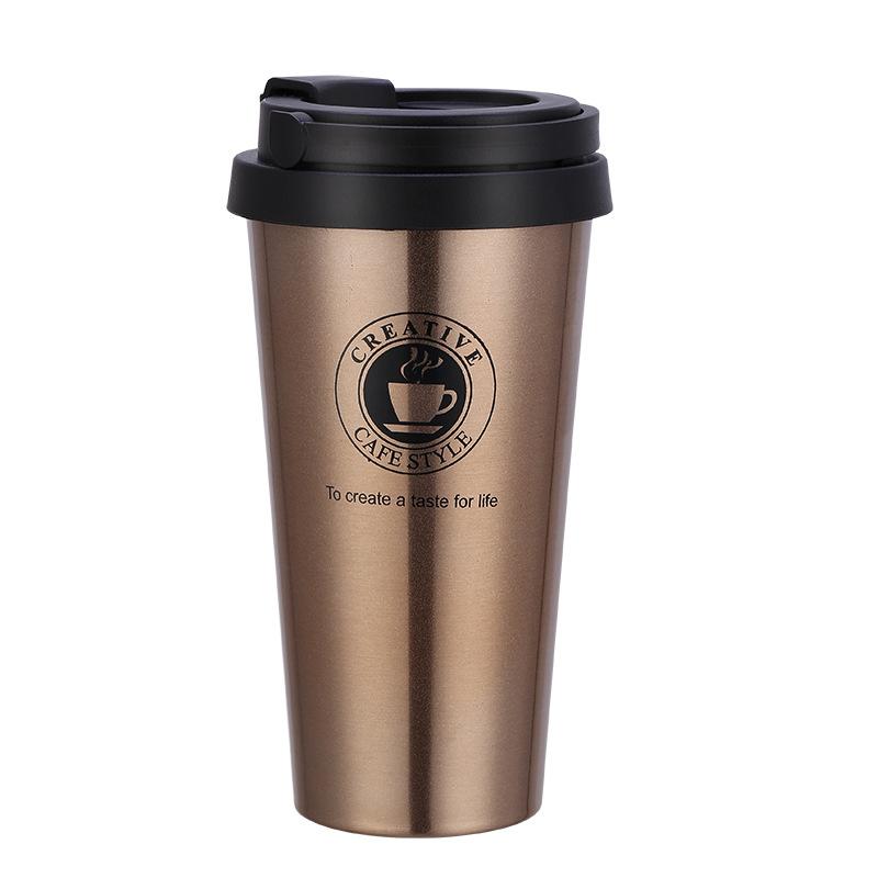 500ml Double Stainless Steel Coffee Thermal Mug Seal Leak-Proof Tea Beer Cup Travel Water Bottle Car Vacuum Flask with Lids