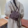 Contrasting color plaid backpack women's autumn new fashionable and cute shoulder student bag texture