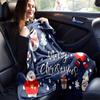 1pc Santa Claus Printing Lightweight Flannel Blanket, Comfortable and Warm Blanket, for Camping Sofa Bed and Couch Office, Gift Blankets In All