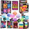4 Stück Swirl NeeDoh Würfel Nice-Sicle Squishy Spielzeug, Sensorische Stressabbau Quetsch Fidget Spielzeuge Anti-Angst Handspielzeug für Fokus ADHD