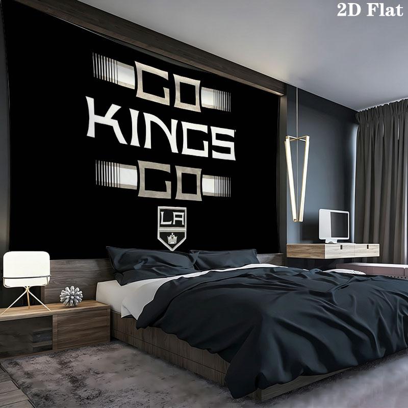 LA Kings Wandteppich, ästhetische bedruckte Stoffdecke, geeignet für Schlafzimmer, Wohnzimmer und Heimdekoration.