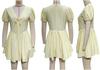 2026 Floral Puff Sleeve Summer Dress – Sweet French Style with Cinched Waist and A-line Skirt.