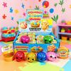 Mini Squishy Dumplings with Steamer Squeeze Toys Set Fidget Sensory Toy For Adults Stress-relieving Toys Random Color