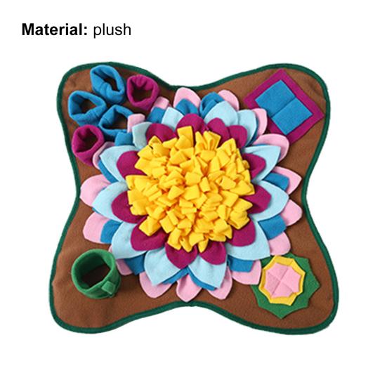 Yousheng Dog Snuffle Mat Anti Slip Relieve Pressure Vibrant Color Nosework Feeding Slow Feeder Dog Puzzle Toys for Indoor