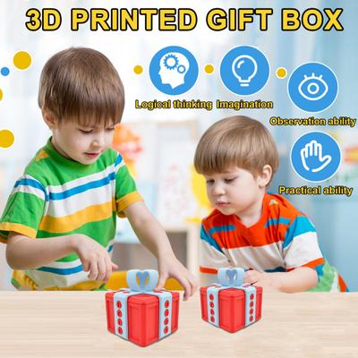 Yousheng 3D Printed Annoying Gift Box with Screws Colorful Square Puzzle Present Box Prank Case Home Office Bookshelf Desktop Decoration Ornament