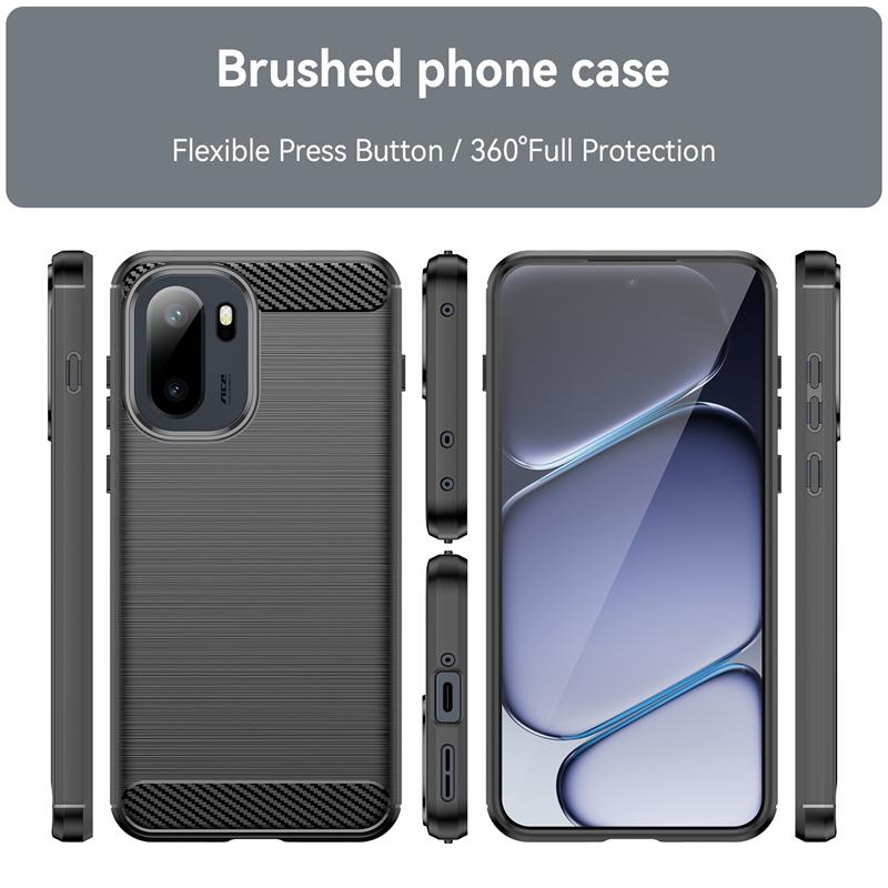 For Cover OnePlus Ace 6T Case For OnePlus Ace 6T Anti-knock Soft Silicone Carbon Fiber Phone Back Case For OnePlus Ace 6T Case