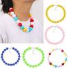 Acrylic Chunky Beads Necklace Statement Bubblegum Necklace Dress Up Jewelry