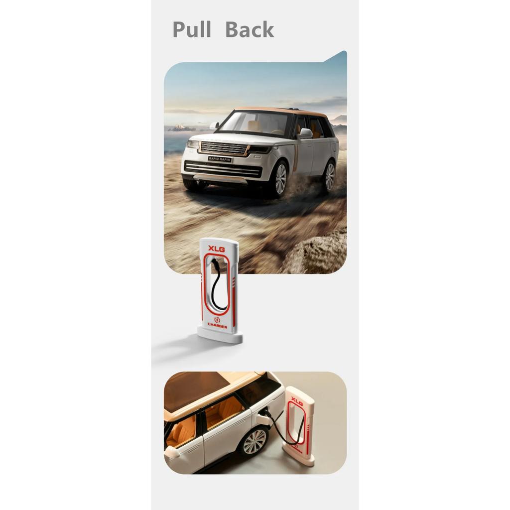 1/24 Range Rover SUV Alloy Car Model Diecasts Metal Off-road Vehicles Car Model Sound Light Simulation Collection Kids Toys Gift