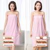 Women's Cotton Strapless Bath Towel Dress - Wearable Wrap, Sauna Suit, and Yukata Bathrobe