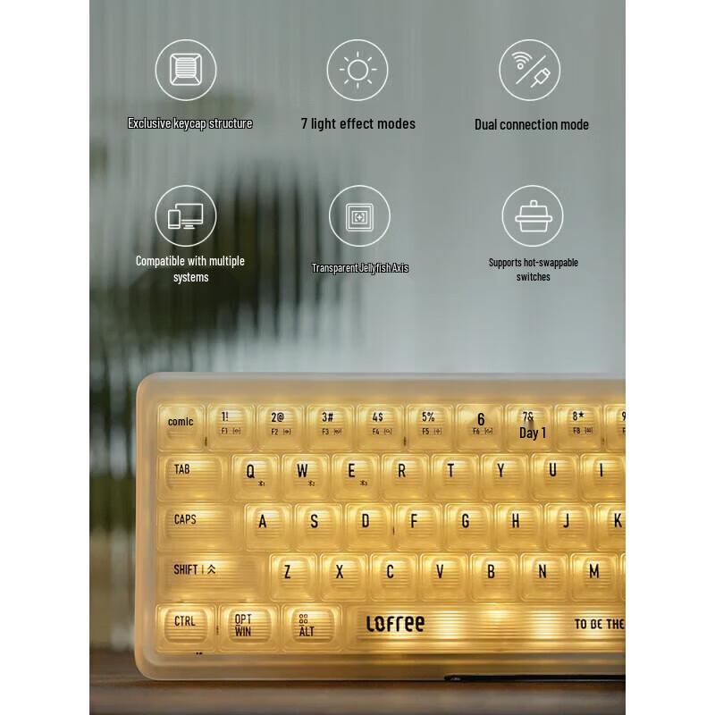 LOFREE Wander 1% Dual-Mode Hot-Swappable Mechanical Keyboard