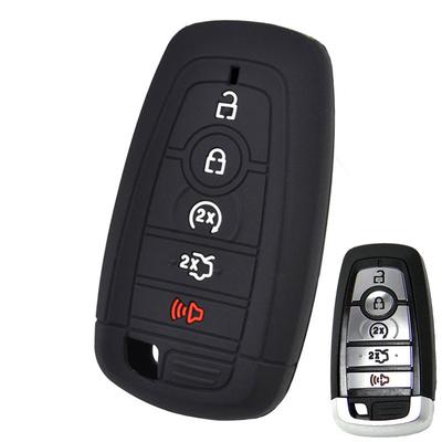 Silikon Remote Key Fob Ring Kette Fall Abdeckung Shell 5 Taste Für Ford Explorer Mustang Fusion Escape F150 F250 F350 f450 F550