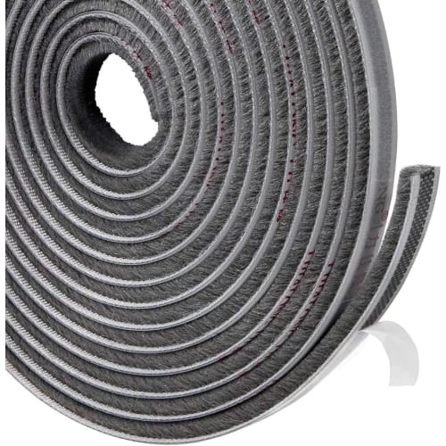 

LOORIPRO Gap Tape, Mohair Screen Tape for Insect Repellent, 12m x 7mm x 12mm, Gray, Extra Long, Long Pile, Fills Gaps in Screen Doors and Sashes