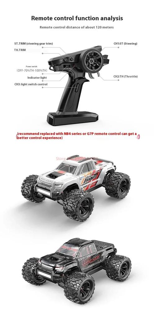 Mjx New 10208 V2 Upgraded Version Brushless 4wd Small Monster 1/10 High Speed RC All Metal Remote Control Off Road Vehicle