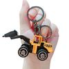 Mini Engineering Cars Charm Keychain Pull Back Cartoon Toy Car Keychain Pendant Anti-Detachable Hook Decompression Tool