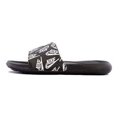 Ciabatta Victori One con Logo Ripetuto - Nero Bianco Unisex CN9678-008