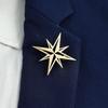 Stellar Mango Element Stainless Steel Brooch, Classic Fashion Badge, Banquet/Speech/Business Universal Lapel Jewelry.