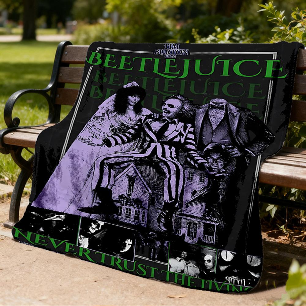 1pc Beetlejuice Outdoor Soft Blanket Ultra Plush, Warm, Versatile, and Easy Care for Camping, and