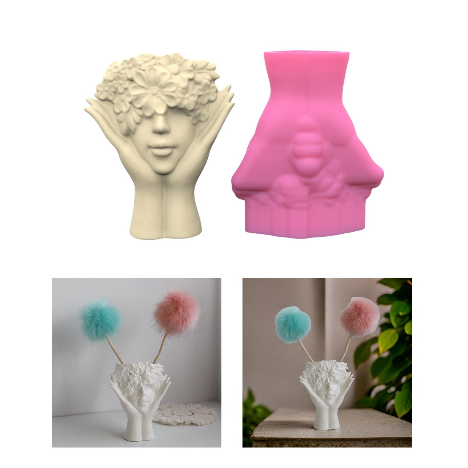 

Силиконовые формы для ваз для цветов, гибкие бетонные формы, силиконовые формы для кашпо в форме человека, декоративные формы для вазы