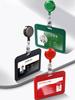 1Set Retractable Badge Holder Reel Staff Nurse Plastic Working ID Name Tag Holder Student Bus Pass Card Cover Case ID Sleeve