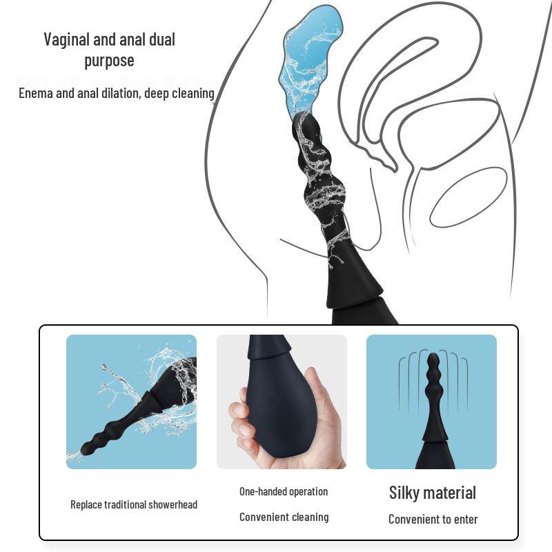 Silicone Enema Kit: Waterproof Douche Bag for Rear and Vaginal Cleaning