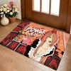 C-Chainsaw Man Fußmatte Gemütliche Flanell Weiche Dicke Rutschfeste Matte für Wohnzimmer Schlafzimmer Küche Dekor Teppiche