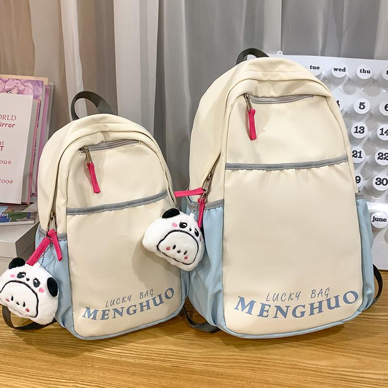 Children's Schoolbags for Girls Elementary School Students Toddlers Splicing Small Backpacks Junior High School Students High School Students