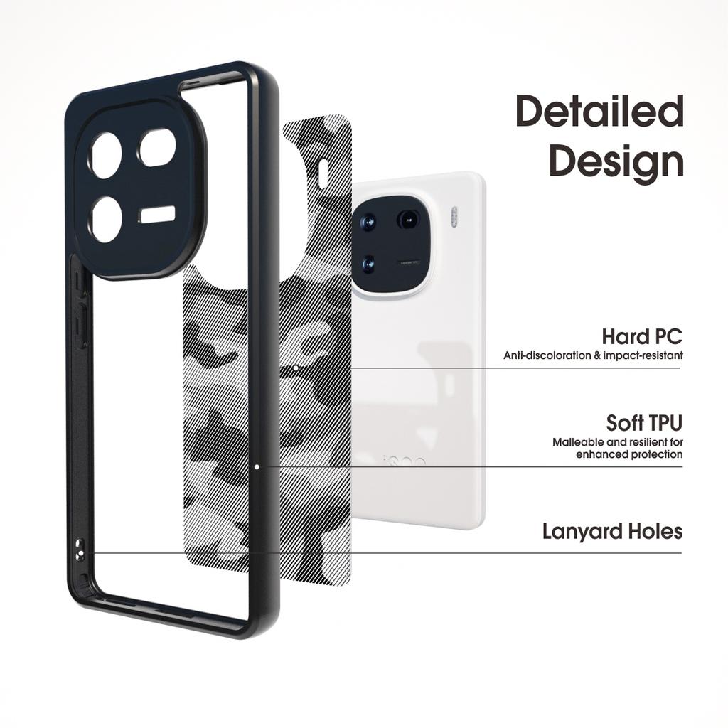 IBMRS For vivo iQOO 12 5G Cell Phone Cases TPU+PC Scratch-proof Shell