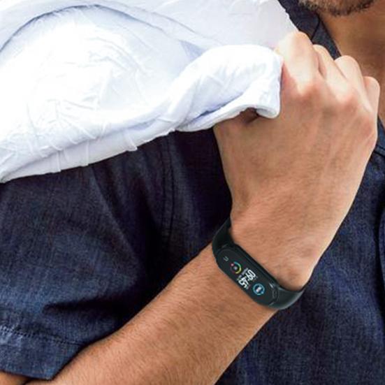 Uhrenarmband Wasserdicht Atmungsaktiv Integriertes Weiches Silikon Einteiliges Armband für Xiaomi Mi Band NFC 5/6/7