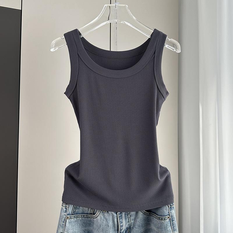 Anti-Armpit-Fat Cami Tank Top Ribbed Slim Fit Inner Wear For Suits Versatile Everyday Stretchy Slim Base Layer Soft Fabric Inner And Outer Wear Top