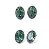 Luhoa Oval Green Oval Crystal Earrings for Women