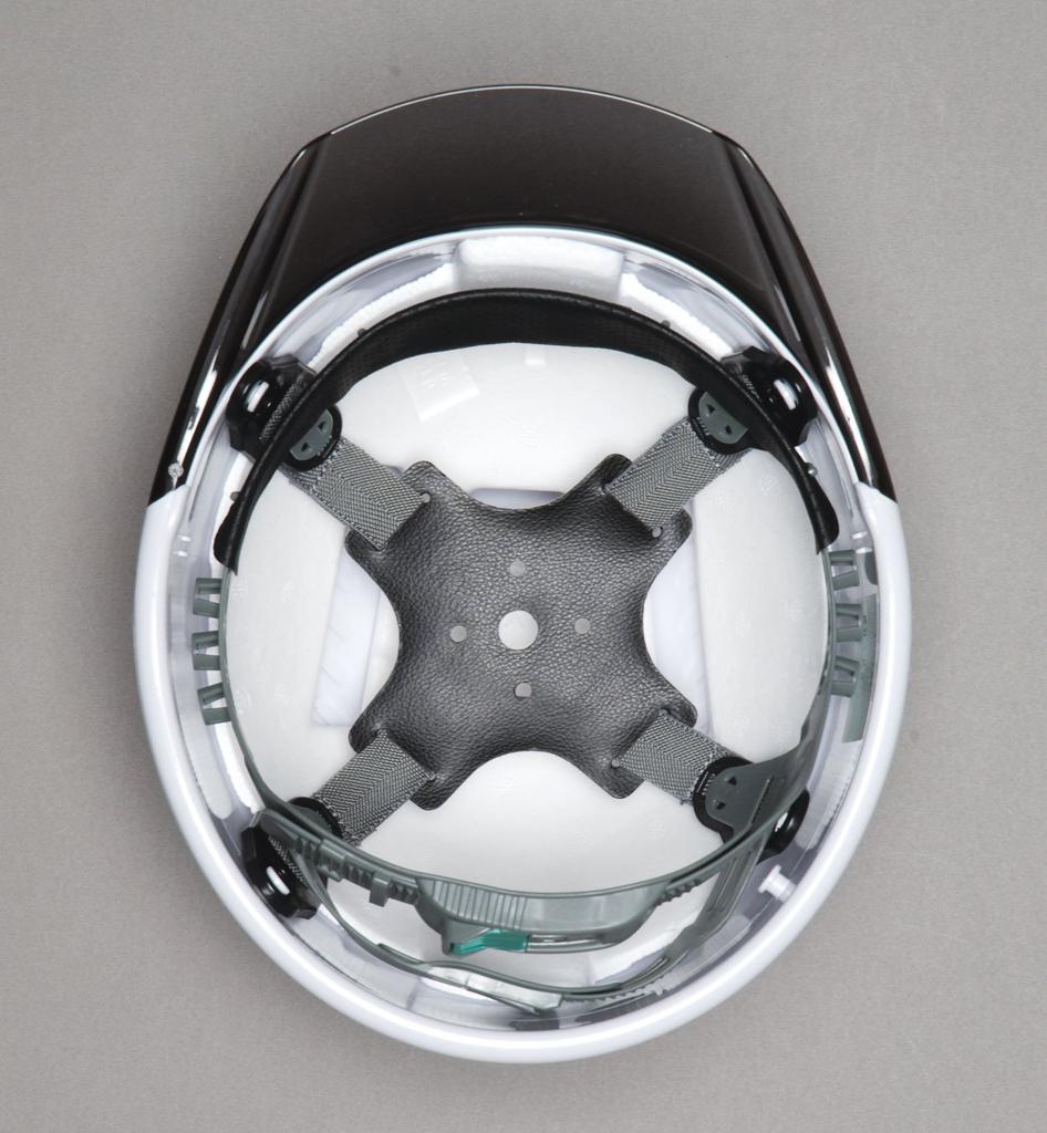 DIC Plastics Electrical Safety Helmet with Clear Visor and Styrofoam Liner (SYA-C-SFE-SYAV-A-WH-S)