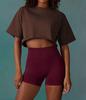 Europäische & Amerikanische 2025 Damen Outdoor Laufen Locker Sitzende Kurzarm Fitness Tops