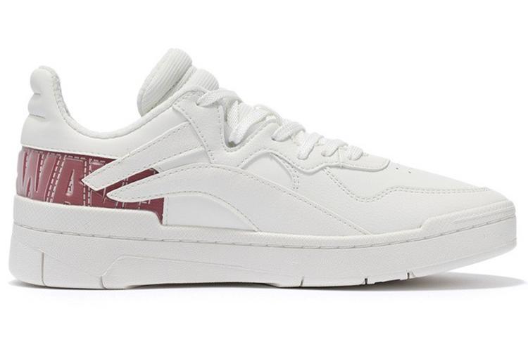 Li Ning Rijin Doujin Collection Skateboard Shoes Women's Low Top White/Red AGCS008-1