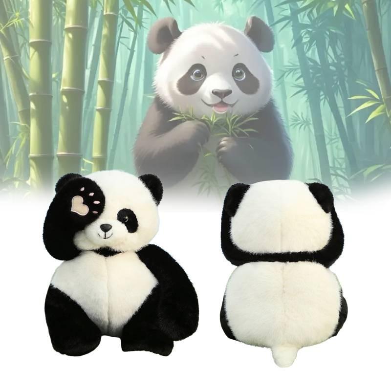 Adorable 35cm Black Panda Plush Toy Super Soft Stuffed Animal Gift For Girls