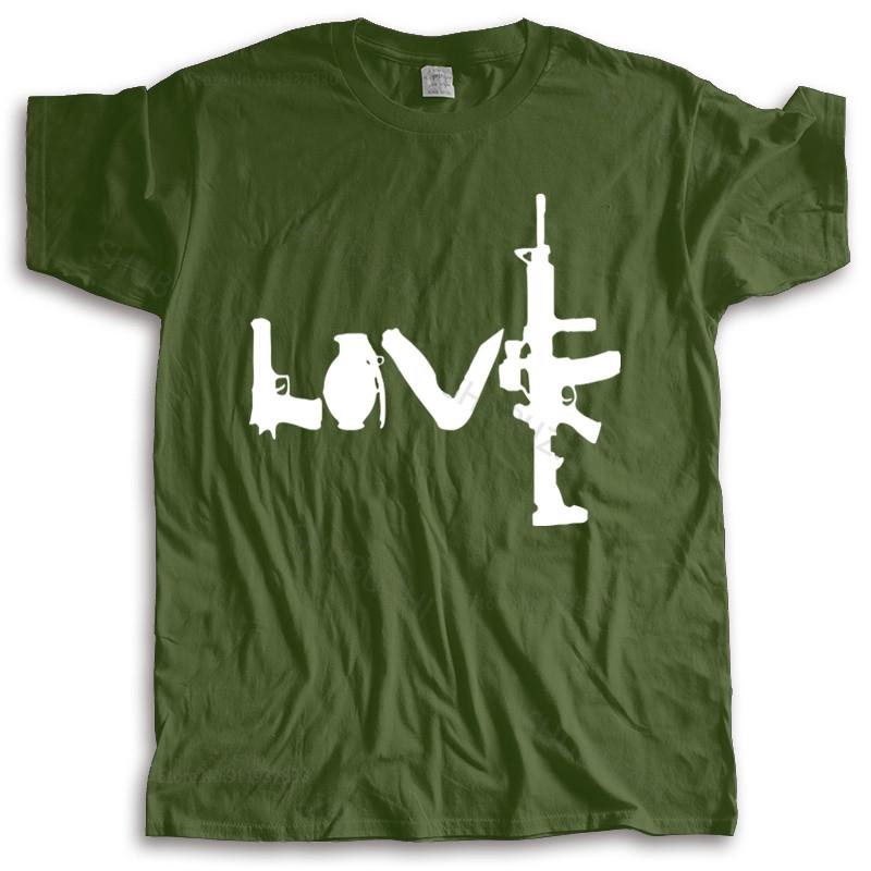 New fashion t-shirt cotton tees Banksy Street Art Love Guns AK-47 AK47 AK 47 men's t shirt brand top tees unisex teeshirt