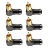 6Pcs Connector Audio Plug Male 90 Degree Right Angle Elbow Speaker Terminal Conector for Soldering Video Cable