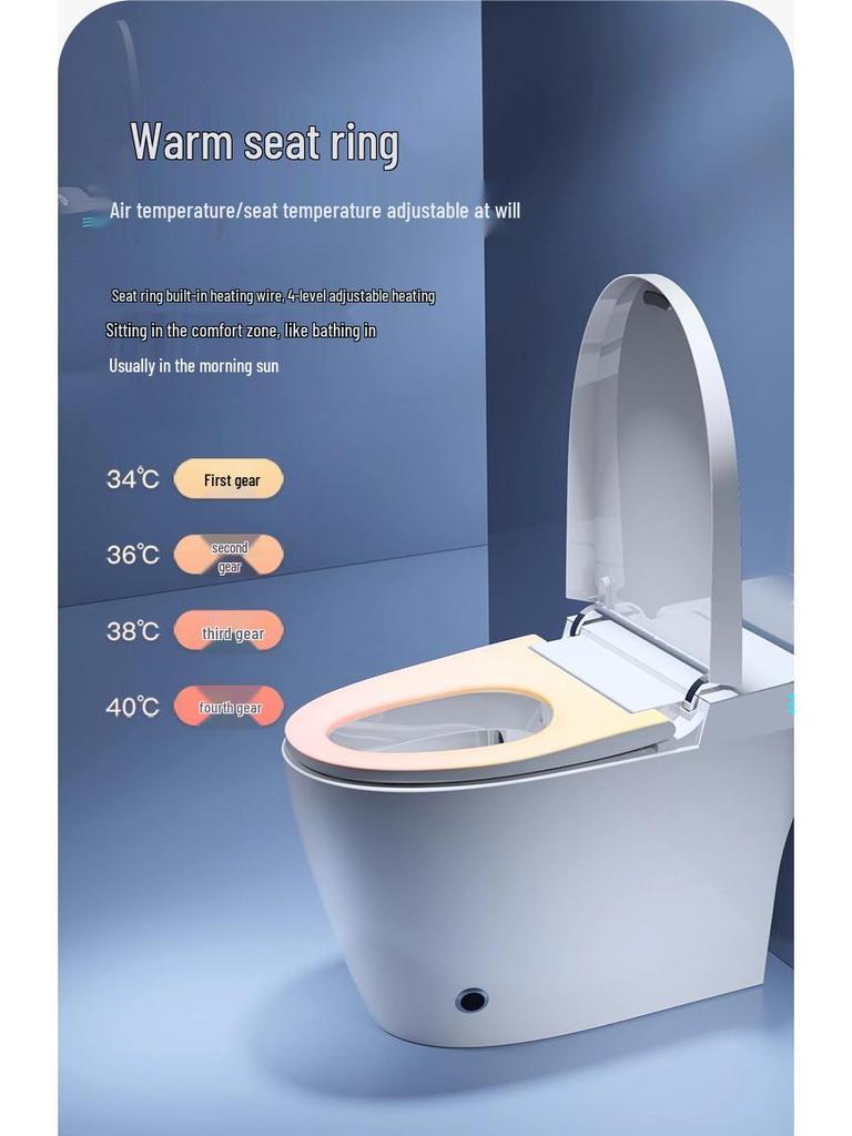 Genuine Smart Toilet with Automatic Flip Lid, Instant Heating, Voice Control, Siphon Technology, and No Water Pressure Limitations.