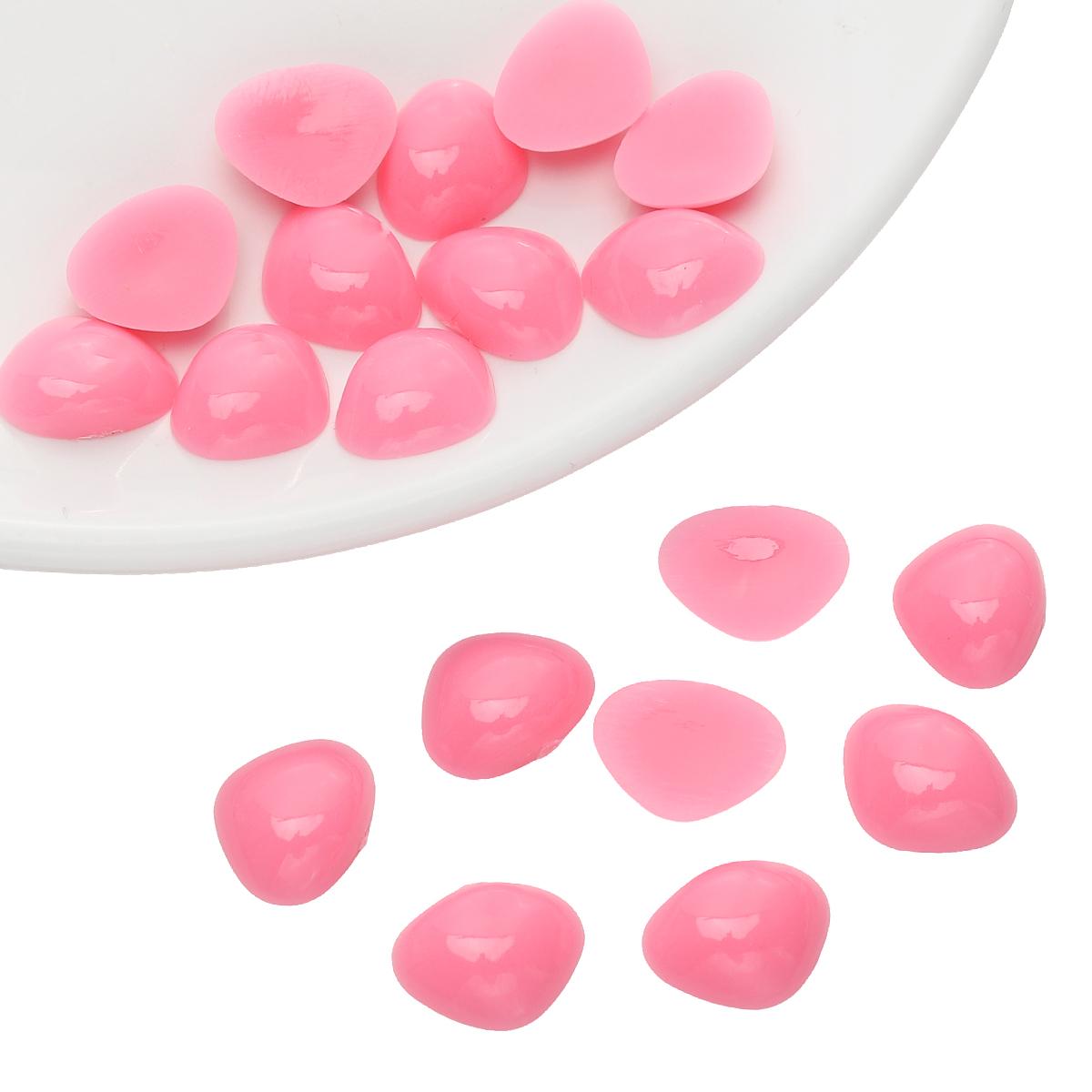 

50/100 шт. Акриловые треугольные носы для кукол с плоским дном для DIY медведя, собаки, куклы 12x15mm розовый