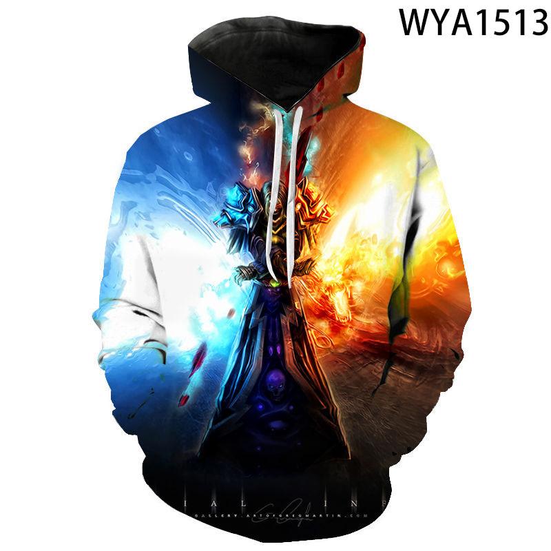 Sweat-shirt à manches longues pour homme et femme, Streetwear, décontracté, à la mode, imprimé en 3D, Warcraft, printemps-automne