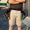 TOURBON Tool Belt, Large Capacity Tool Pouch, with Belt, Canvas and Leather, for Construction Site Work, Electrical Work, DIY, Repairs