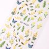 Yellow Mimosa 5D Nail Stickers Embossed Flowers Nails Decals Decor Acrylic Adhesive Sliders Spring Daisy Manicure LA5D-K228