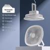 Wiederaufladbarer USB-Multifunktionslüfter mit Licht für Wohnheim, Schreibtisch, Nachttisch & Büro